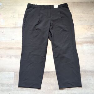 Abercrombie & Fitch Womens Black Flat Front Pocket Pleated Dress Pants 35 20R